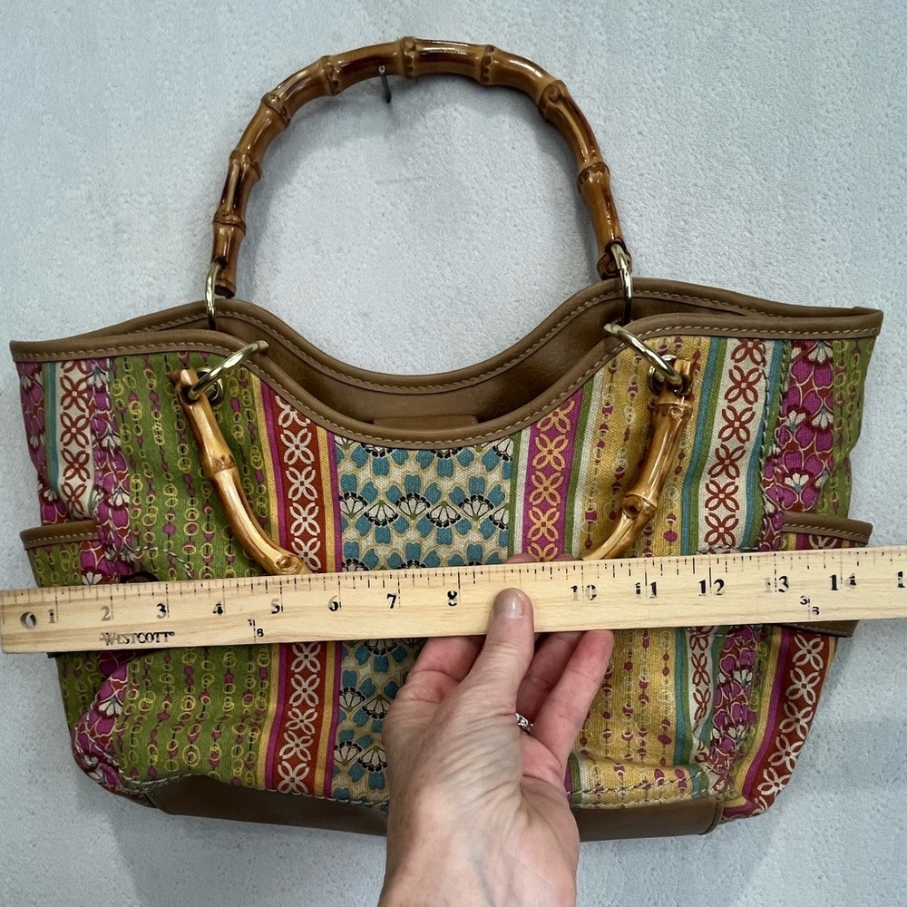 Relic Cane Handle boho Patchwork Colorful Summer Hobo Bag Summer - Picture 10 of 13